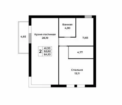 2-комнатная квартира: Оренбург, Липовая улица, 13 (63.86 м) - Фото 0