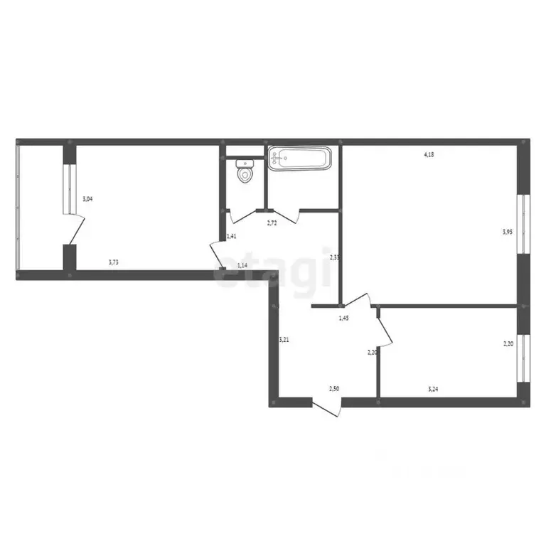 2-к кв. Амурская область, Белогорск Красноармейская ул., 36 (49.2 м) - Фото 1