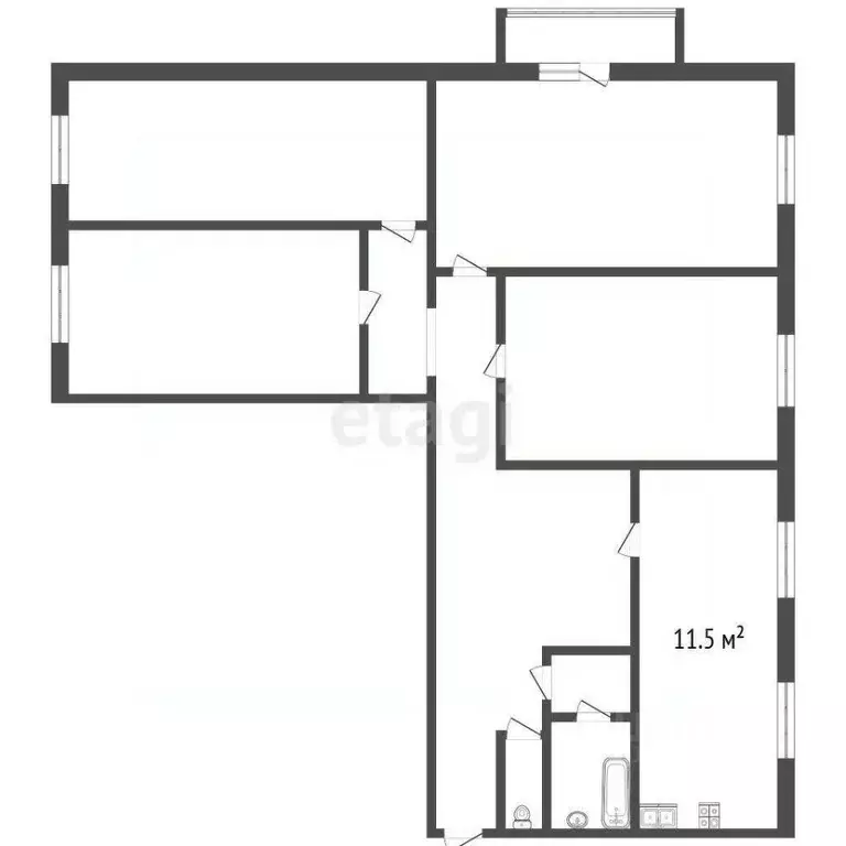 3-к кв. Ленинградская область, Всеволожск ул. Героев, 15 (87.0 м) - Фото 2