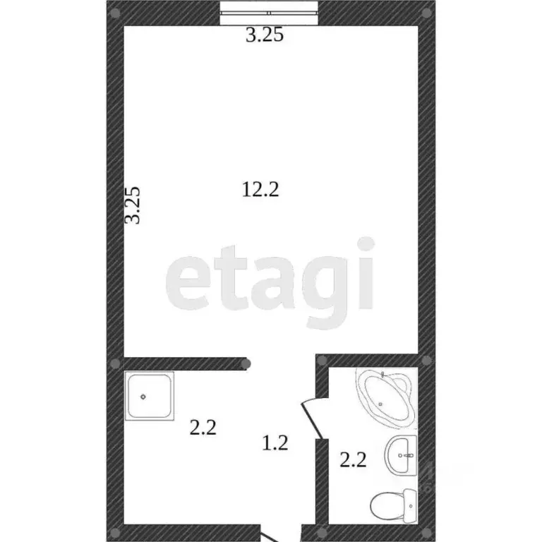 Студия Хабаровский край, Солнечный рп ул. Строителей, 35 (22.5 м) - Фото 2