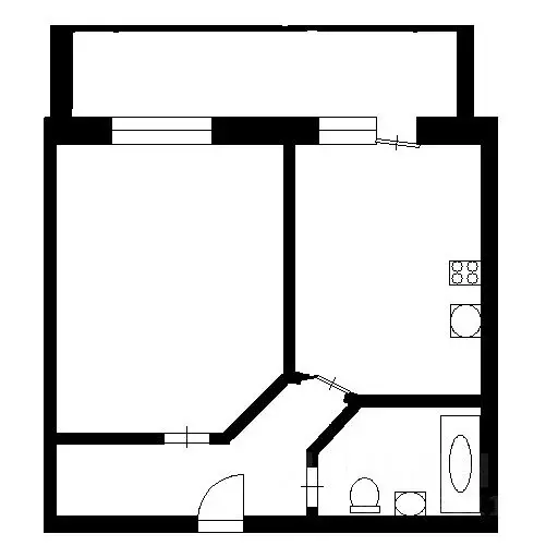 1-к кв. Новосибирская область, Новосибирск ул. Титова, 253/2 (37.8 м) - Фото 2