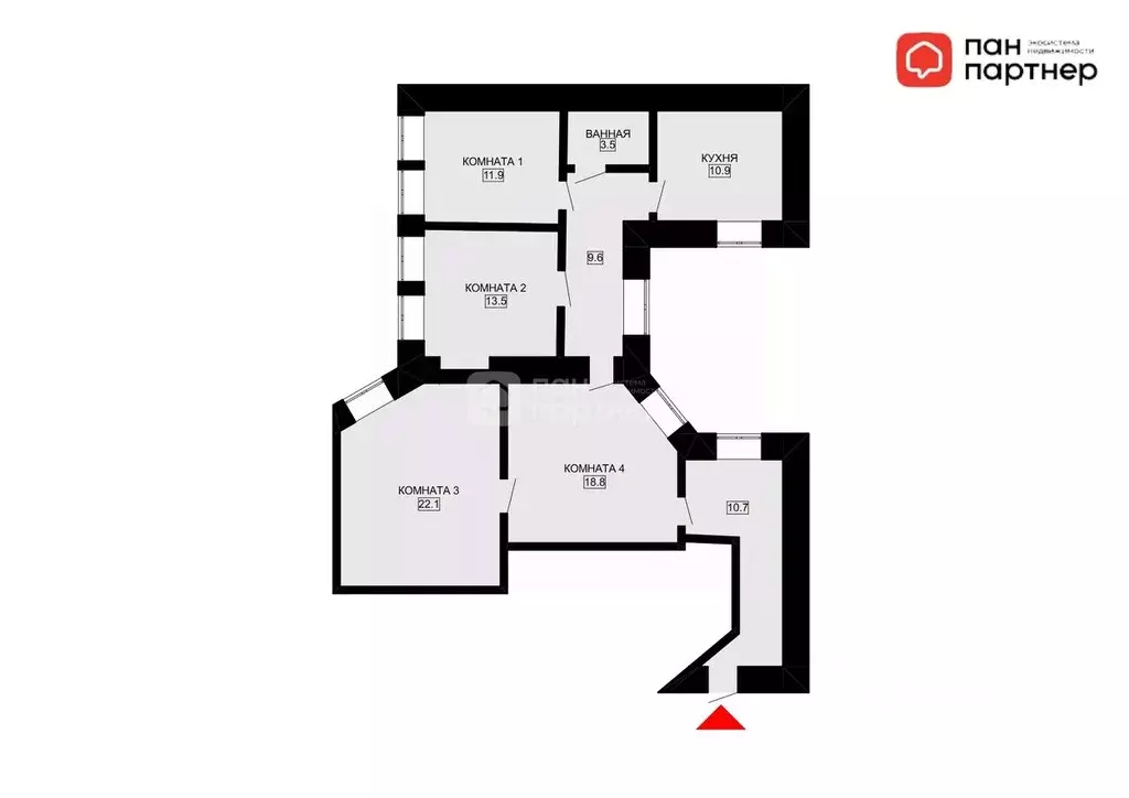 4-к кв. Санкт-Петербург Кирочная ул., 24 (101.0 м) - Фото 2