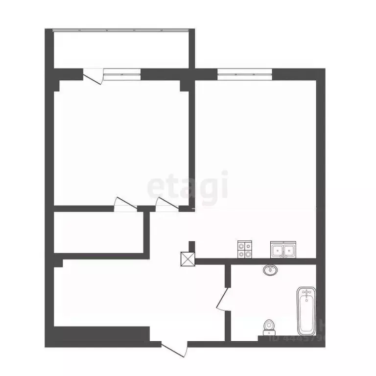 1-к кв. Челябинская область, Челябинск ул. Энгельса, 4 (69.1 м) - Фото 2