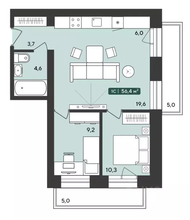 1-к кв. Новосибирская область, Мошковский район, пос. Октябрьский ... - Фото 1