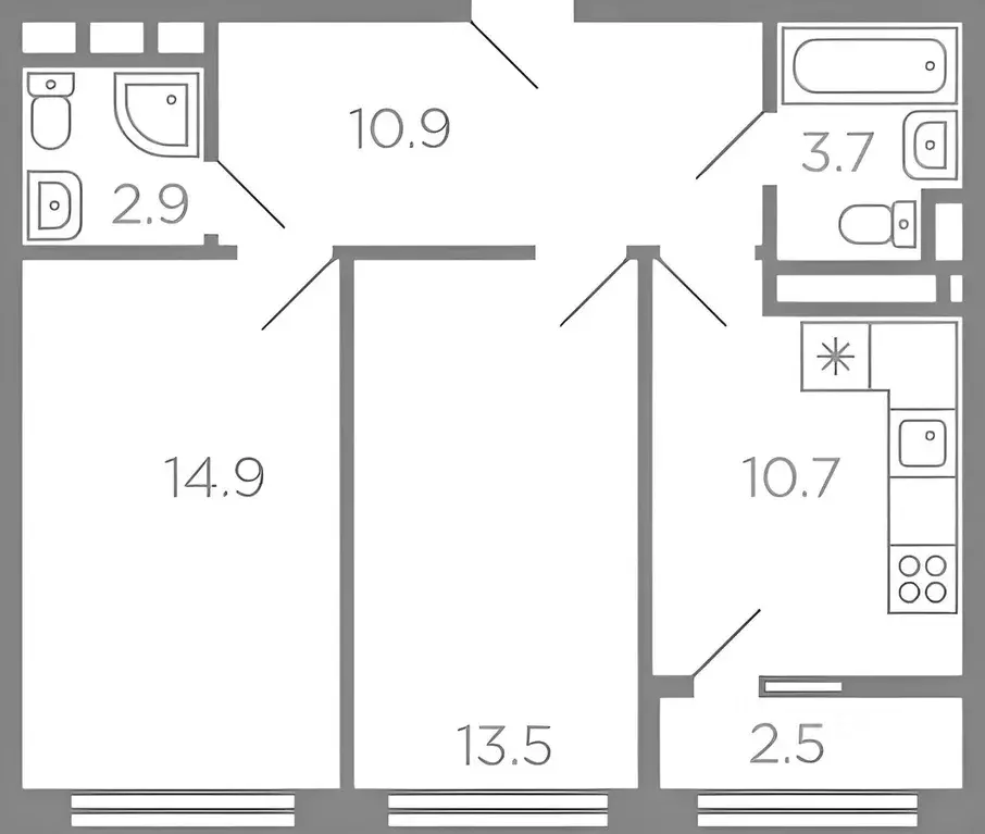 2-к кв. Московская область, Красногорск Опалиха мкр, бул. Серебряный, ... - Фото 2