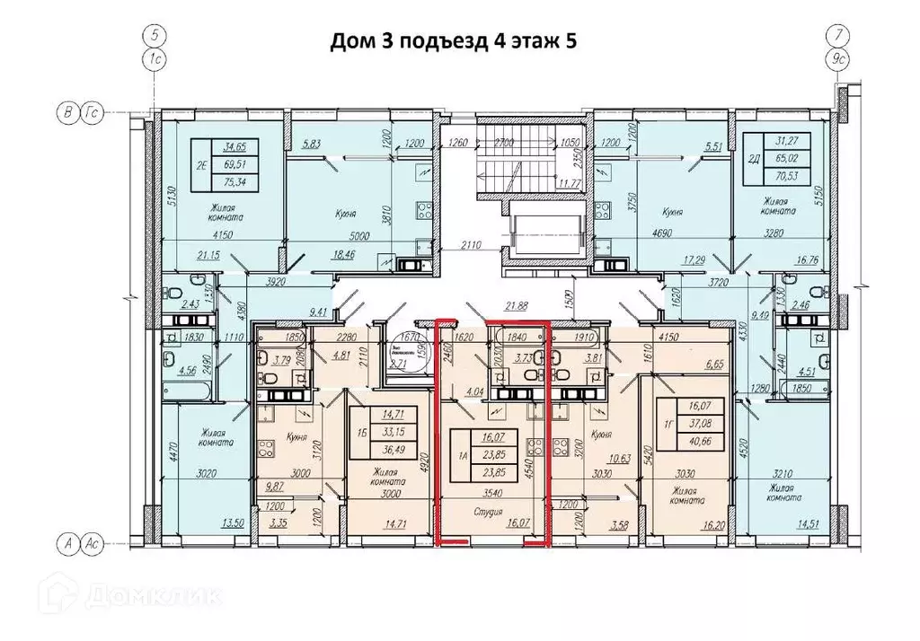 Продаётся квартира-студия, 23.85 м - Фото 1