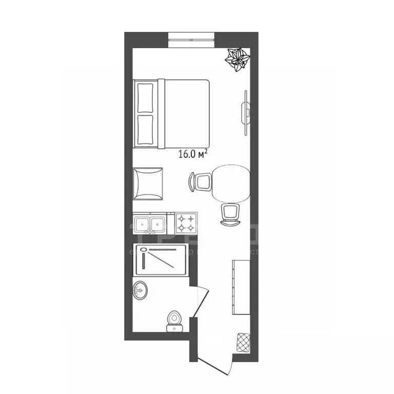 Студия Санкт-Петербург дор. На Турухтанные острова, 5к1 (22.4 м) - Фото 2