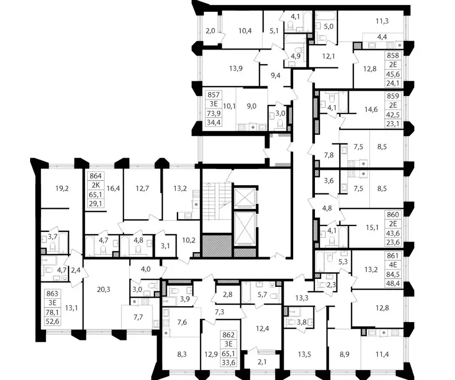 2-к кв. Москва Петровский Парк 2 жилой комплекс (78.1 м) - Фото 1