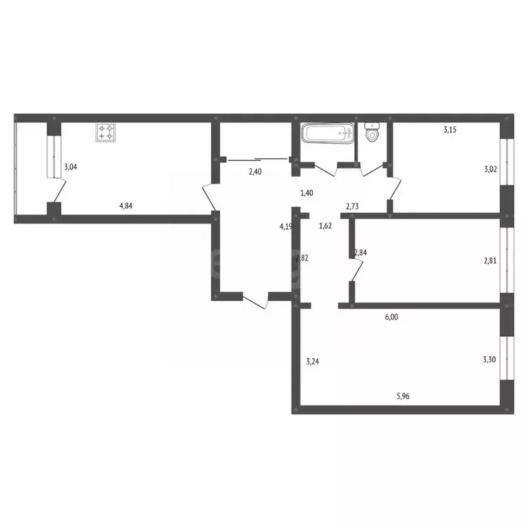 4-к кв. Амурская область, Белогорск ул. Ленина, 68 (80.5 м) - Фото 2