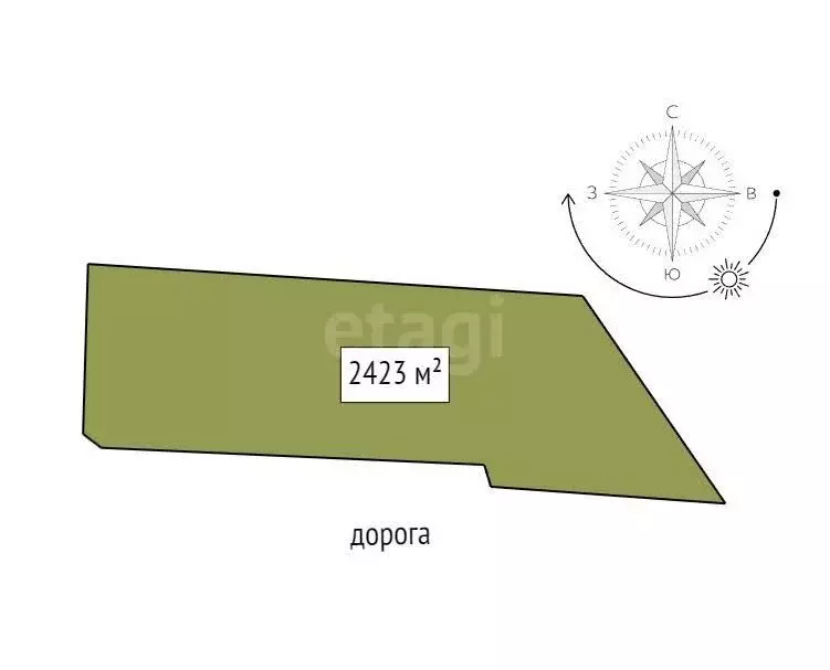 Участок в аул Понежукай, Октябрьская улица, 19 (24.23 м) - Фото 1