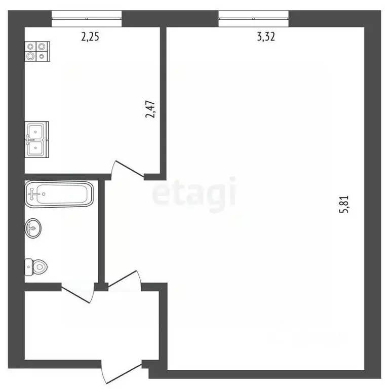 1-к кв. Челябинская область, Троицк ул. Имени П.И. Чайковского, 20 ... - Фото 2
