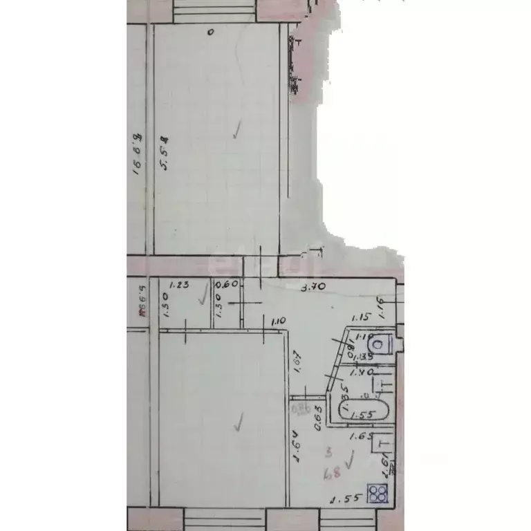 2-к кв. Татарстан, Казань ул. Академика Арбузова, 48 (47.2 м) - Фото 2