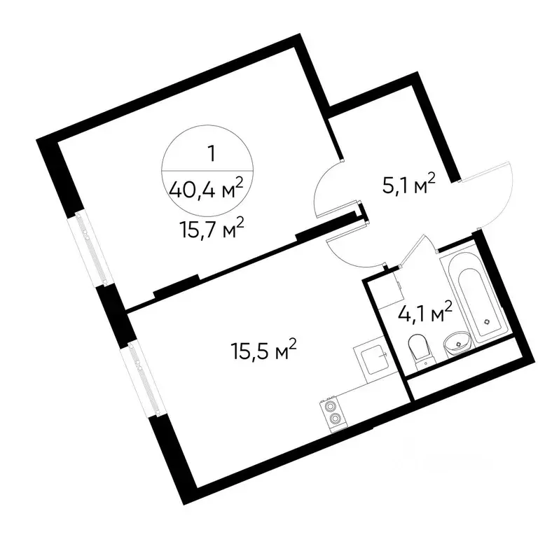 1-к кв. Москва Переделкино Ближнее мкр, 18-й кв-л,  (40.4 м) - Фото 0