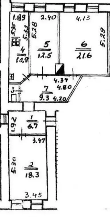 3-к кв. Санкт-Петербург Канонерская ул., 19-21 (80.7 м) - Фото 2