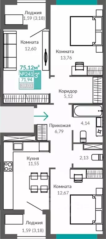 3-к кв. Крым, Симферополь Крымская роза мкр, Абрикос жилой комплекс ... - Фото 0