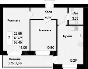 2-к кв. Ростовская область, Ростов-на-Дону Ривьера жилой квартал,  ... - Фото 1