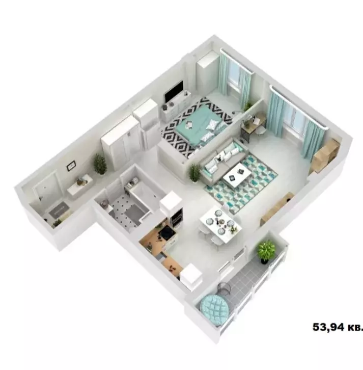 Продаётся 2-к квартира, 53.94 м - Фото 0