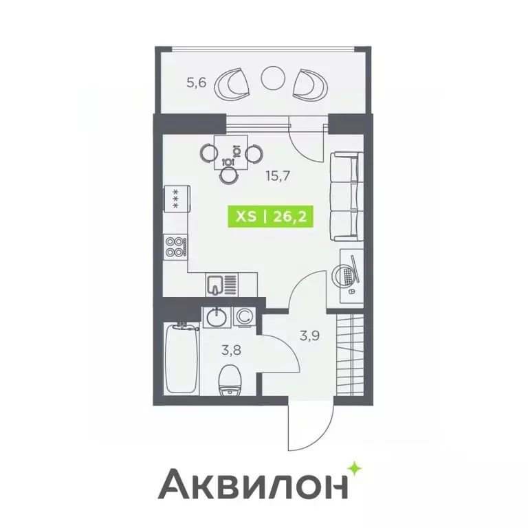 Студия Санкт-Петербург бул. Головнина, 4 (26.2 м) - Фото 0
