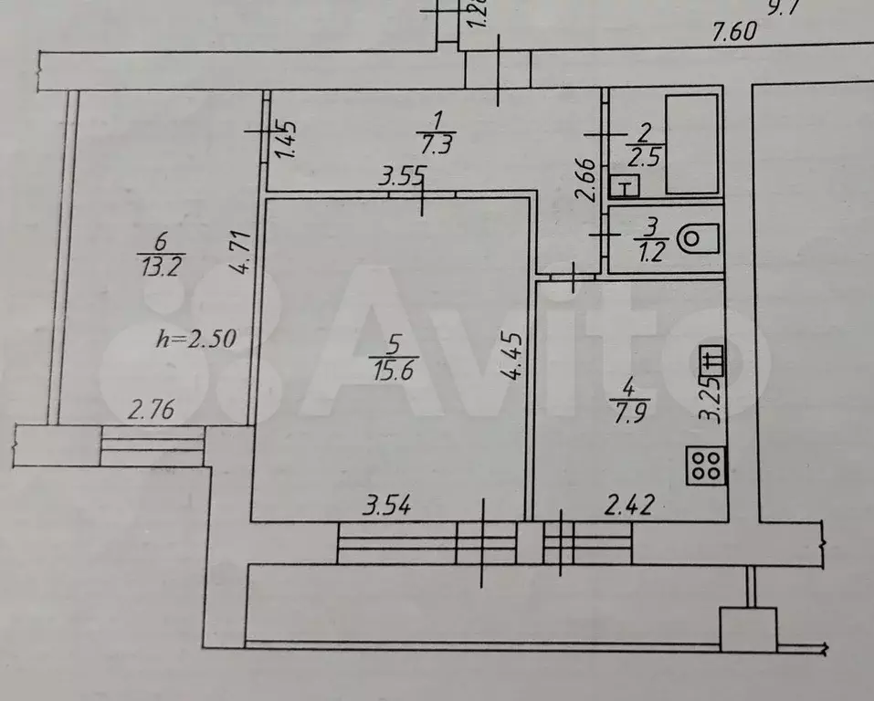 2-к. квартира, 48 м, 5/10 эт. - Фото 0