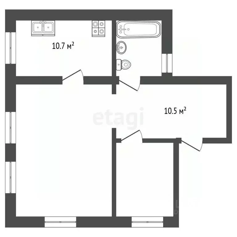 2-к кв. Крым, Раздольное пгт ул. Ленина, 69 (61.0 м) - Фото 2