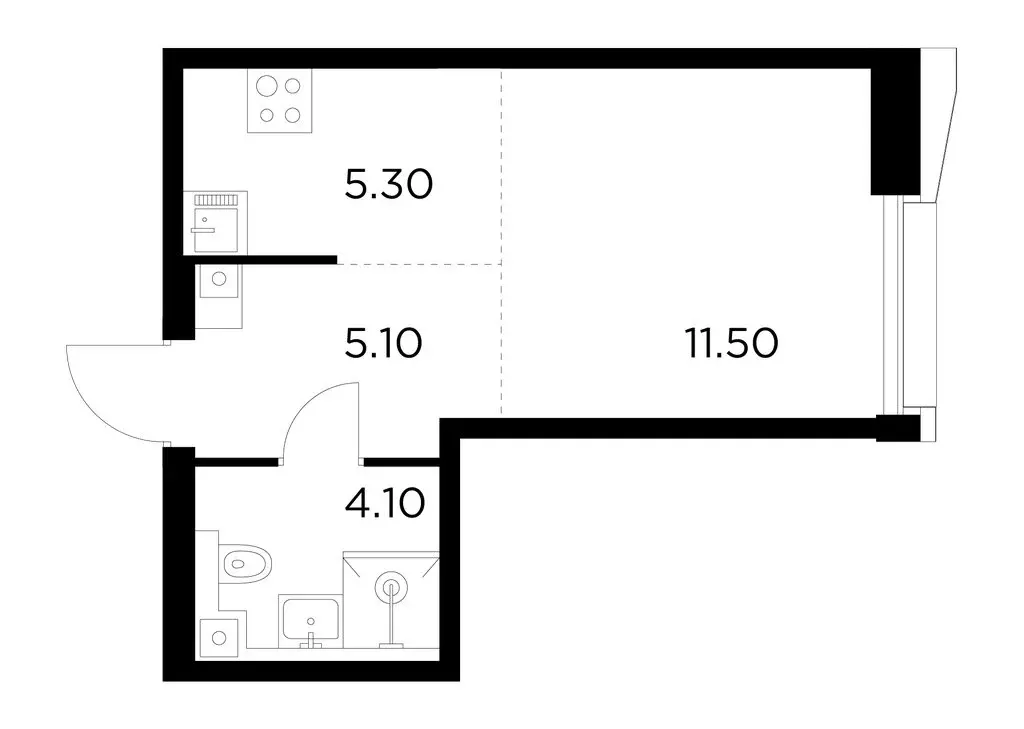 1-комнатная квартира: Москва, ЖК Инджой (26 м) - Фото 0