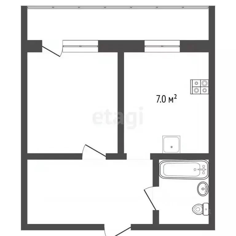 1-к кв. Костромская область, Кострома Малышковская ул., 74 (33.5 м) - Фото 2