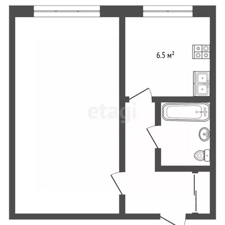 1-к кв. Мордовия, Саранск Гожувская ул., 33 (33.1 м) - Фото 2
