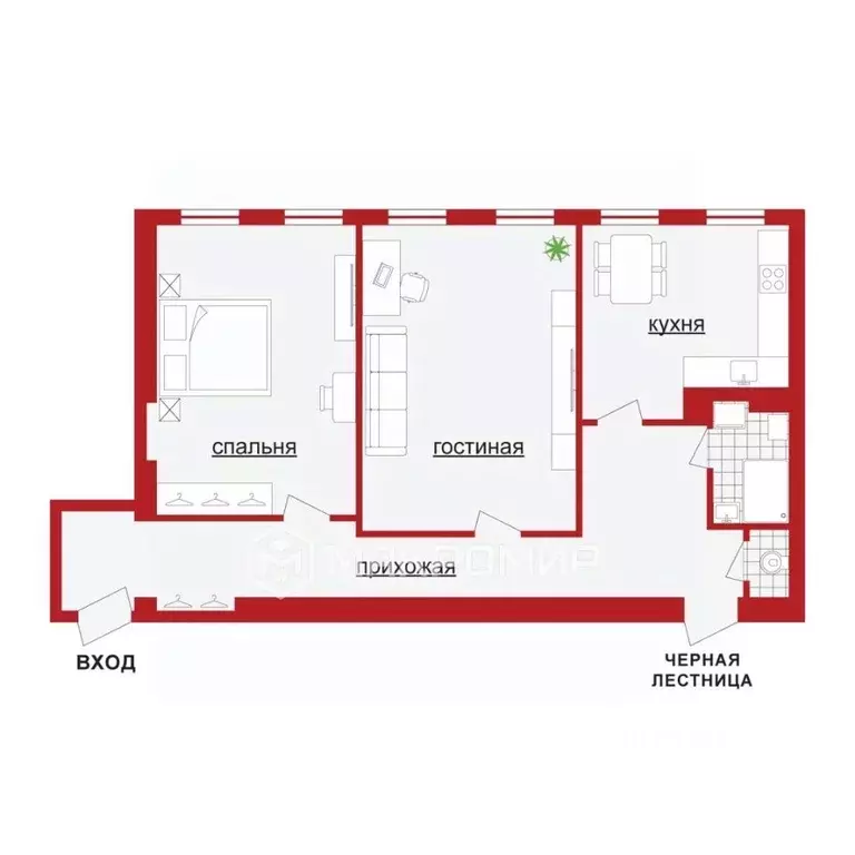 2-к кв. Санкт-Петербург ул. Кропоткина, 5 (87.0 м) - Фото 2