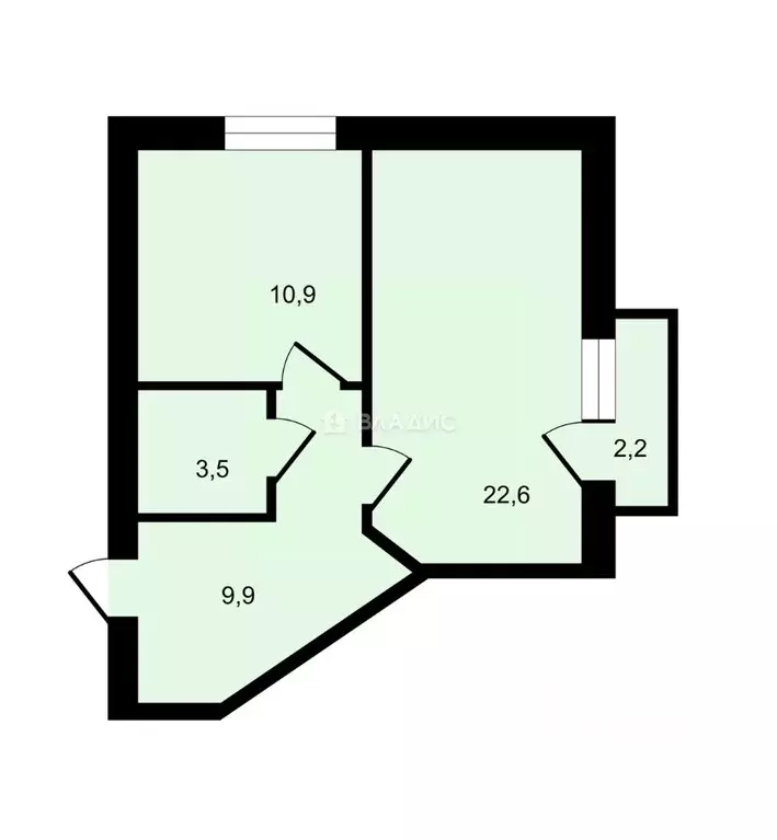 1-к кв. Калининградская область, Пионерский ул. Шаманова, 8А (46.9 м) - Фото 1
