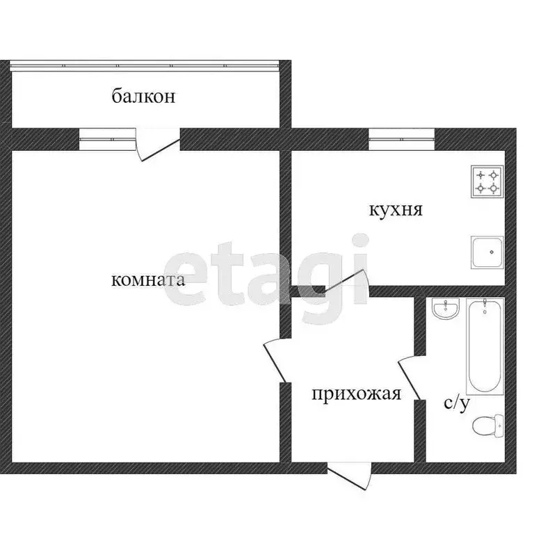 1-комнатная квартира: Азов, улица Васильева, 79 (34 м) - Фото 1