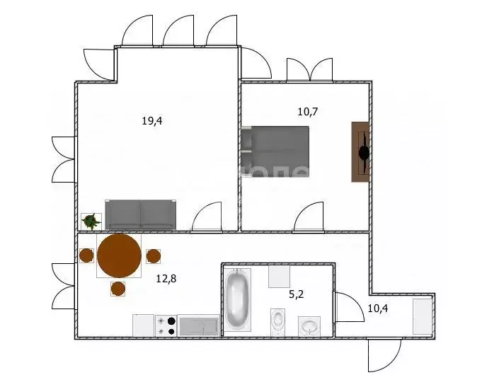 2-к кв. Ульяновская область, Ульяновск ул. Аблукова, 10 (58.5 м) - Фото 2