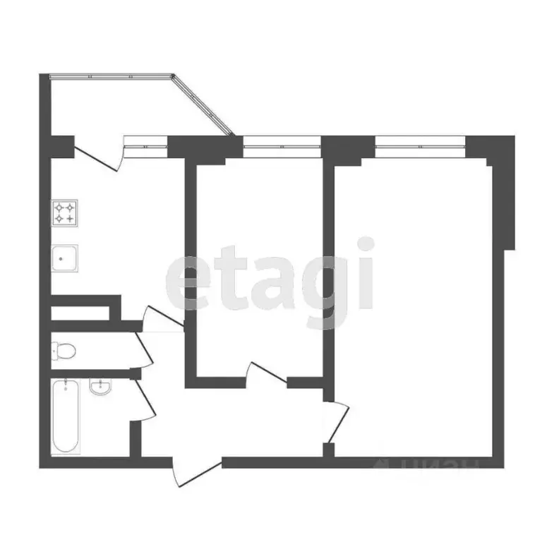 2-к кв. Тюменская область, Тюмень ул. Михаила Сперанского, 29 (55.0 м) - Фото 1