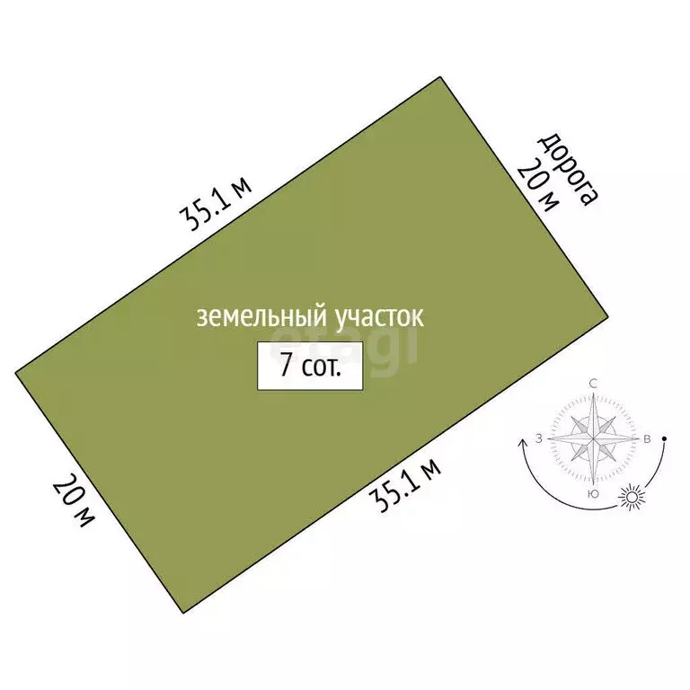 Участок в Береговое, Спортивная улица, 16 (7 м) - Фото 1