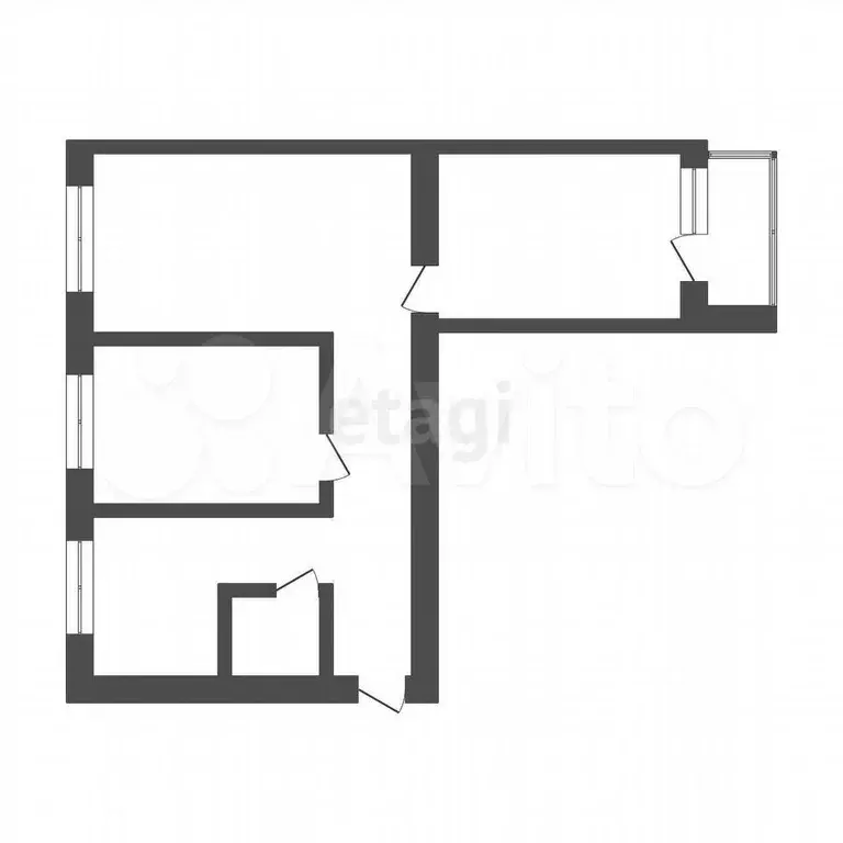 3-к. квартира, 57,5 м, 5/9 эт. - Фото 0
