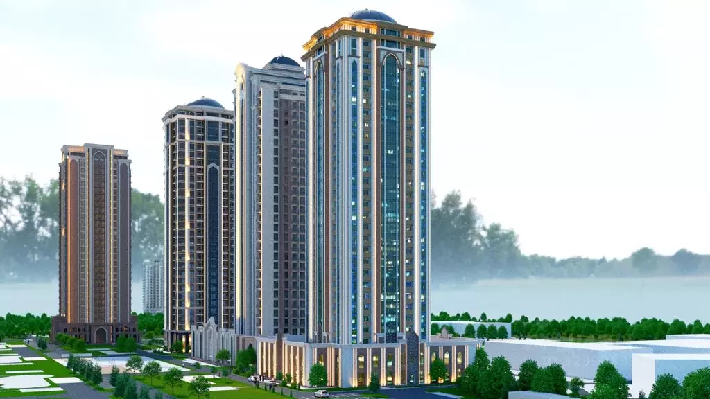 2-к кв. Чеченская республика, Грозный просп. В.В. Путина, 1А (51.7 м) - Фото 1