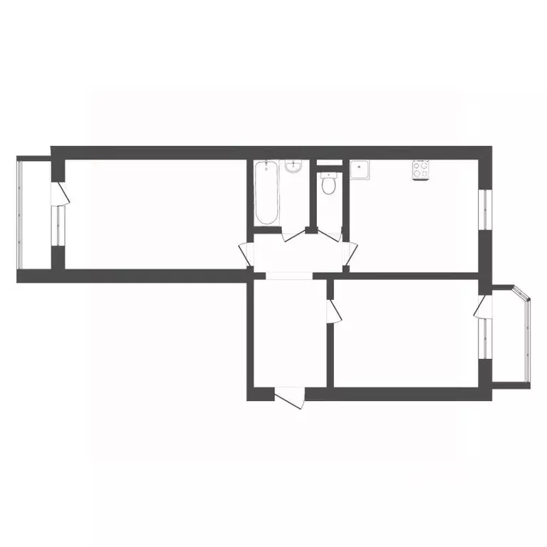 2-к кв. Тюменская область, Тюмень ул. Пермякова, 74к1 (67.0 м) - Фото 2