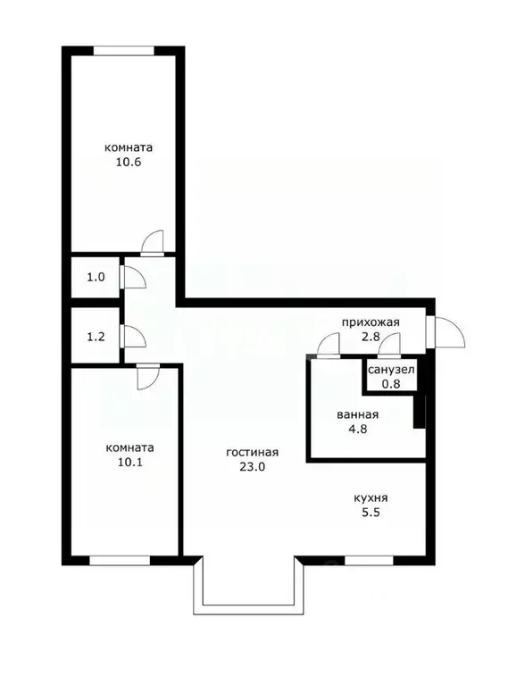 3-к кв. Краснодарский край, Сочи ул. Ленина, 42 (59.8 м) - Фото 2