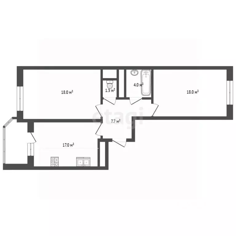 2-к кв. Московская область, Котельники Южный мкр, 12 (64.0 м) - Фото 2