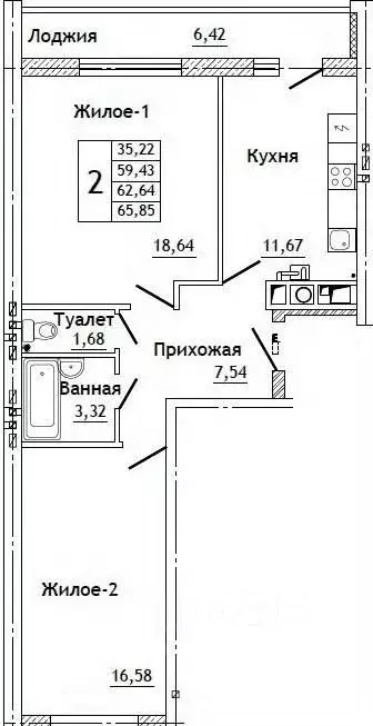 2-к кв. Смоленская область, Смоленский муниципальный округ, д. ... - Фото 0