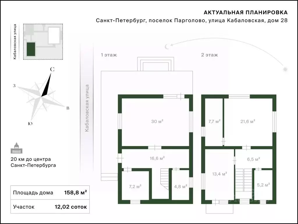 Дом в Санкт-Петербург пос. Парголово, Кабаловская ул., 28к1 (366 м) - Фото 2