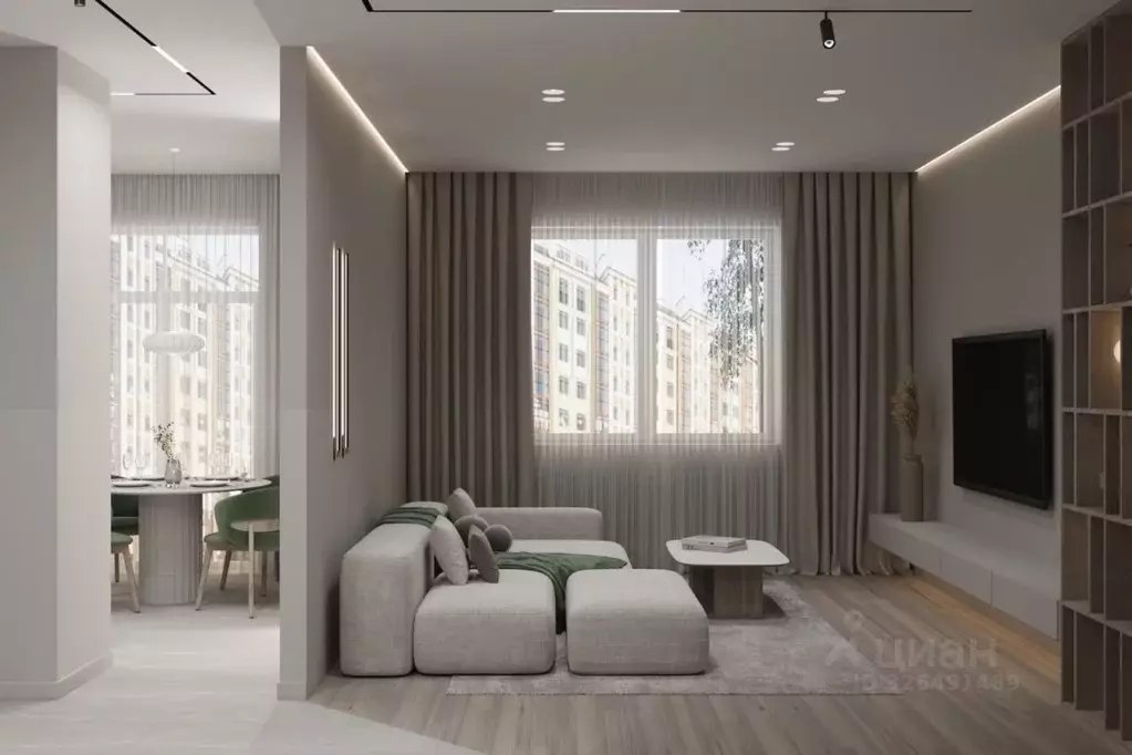 2-к кв. Калининградская область, Калининград Октябрьская ул., 12 (82.2 ... - Фото 1