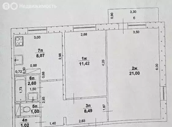 2-комнатная квартира: Ульяновск, улица 40-летия Победы, 5 (54.5 м) - Фото 1