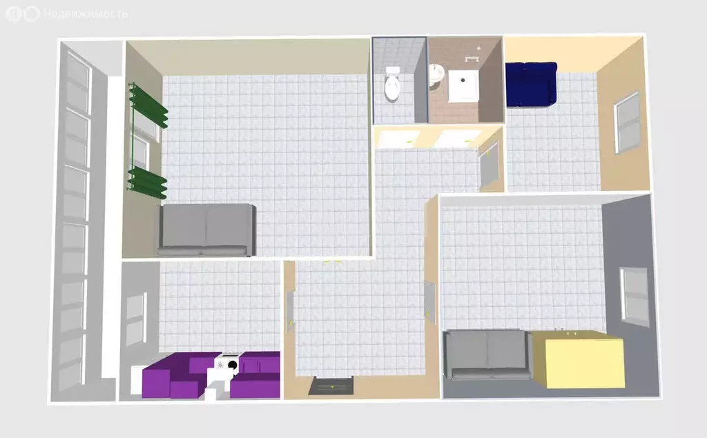 3-комнатная квартира: Александровск-Сахалинский, улица Карла Маркса, ... - Фото 2