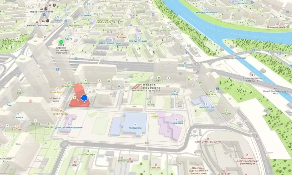 Торговая площадь в Москва ул. Народного Ополчения, 13 (58 м) - Фото 2
