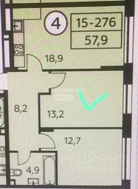 2-к кв. Москва бул. Скандинавский, 5к3 (58.0 м) - Фото 2