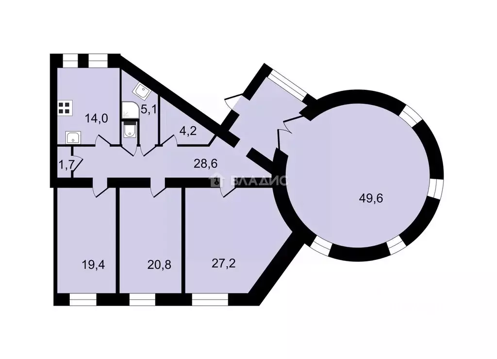 4-к кв. Санкт-Петербург Новгородская ул., 5 (173.4 м) - Фото 1