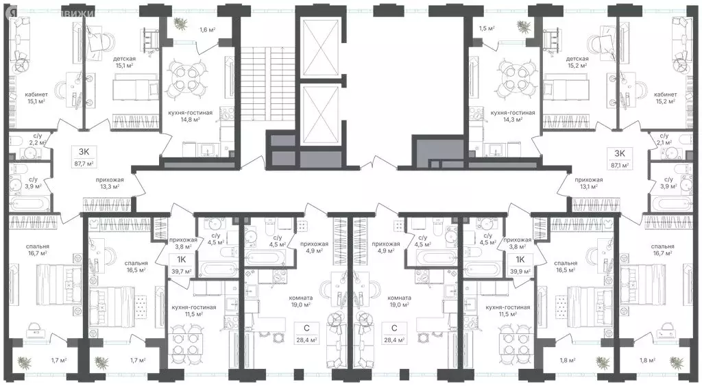 1-комнатная квартира: Москва, Михалковская улица, 48к1 (37.8 м) - Фото 1