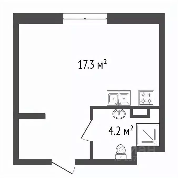 Студия Санкт-Петербург Херсонский проезд, 6 (21.6 м) - Фото 2