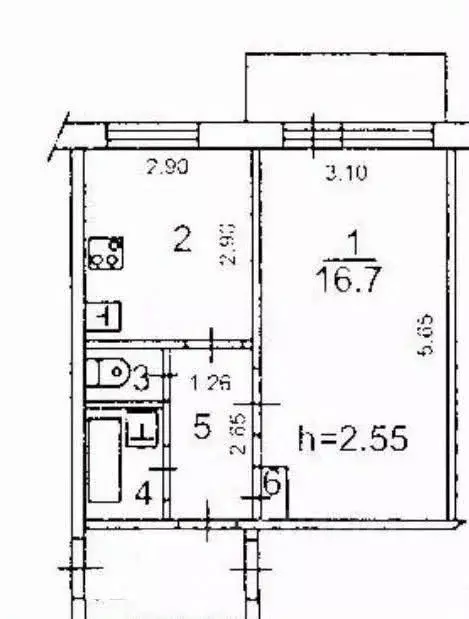 1-к кв. Иркутская область, Иркутск ул. Тельмана, 183 (33.0 м) - Фото 2