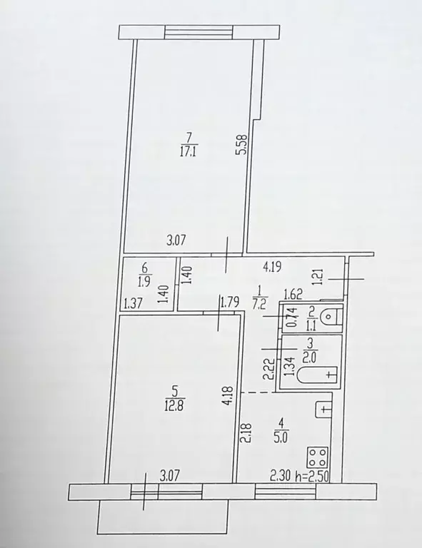 2-к кв. Алтайский край, Барнаул ул. Юрина, 244 (47.1 м) - Фото 2